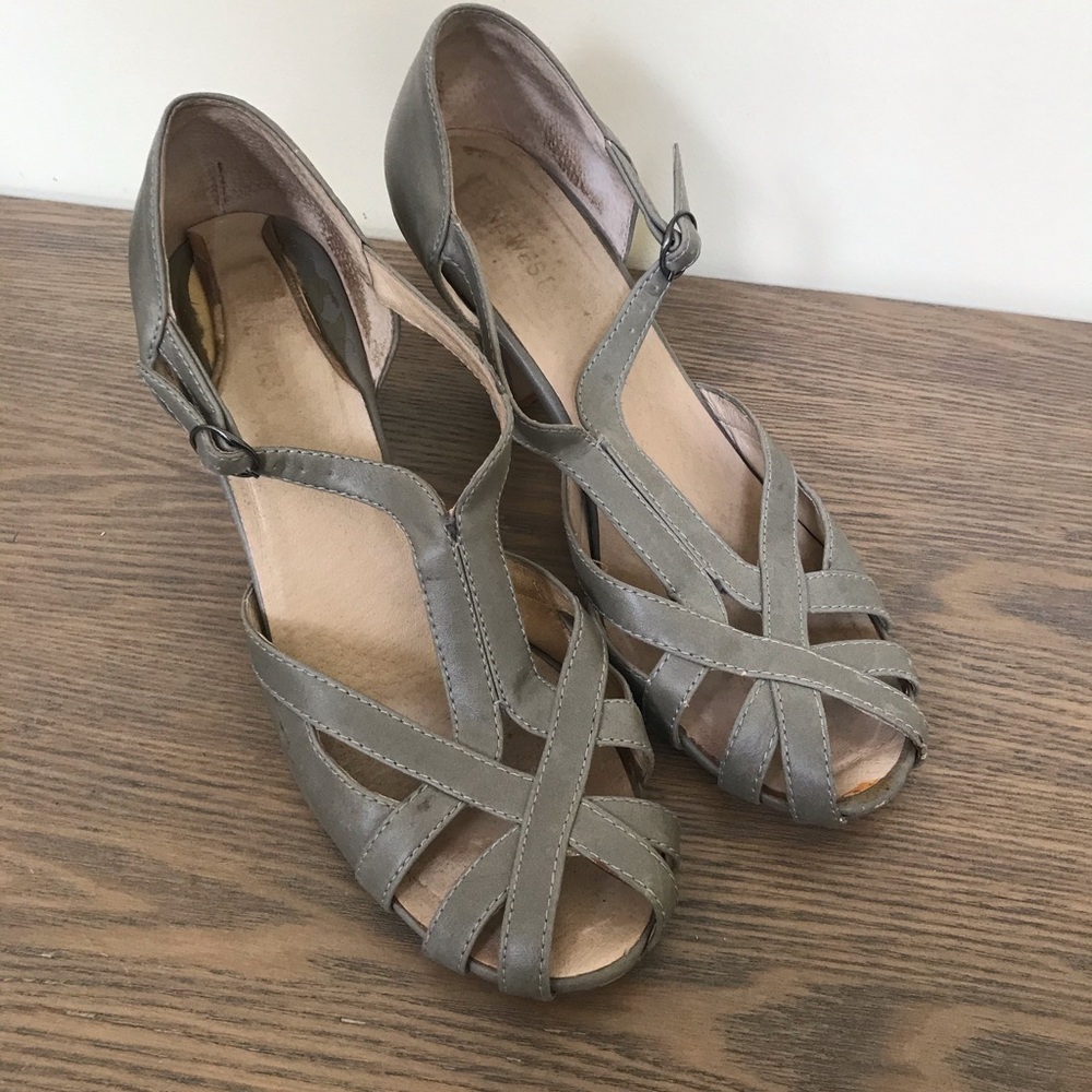 Nine West Gray Heeled Sandals